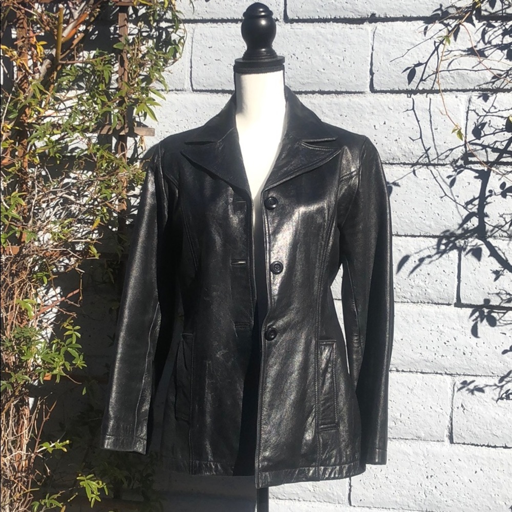 Black leather jacket